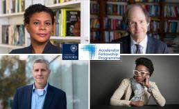 Fellows From top left to bottom right; Prof Alondra Nelson, Prof Cass Sunstein, Prof Yuval Shany, Dr Joy Buolamwini